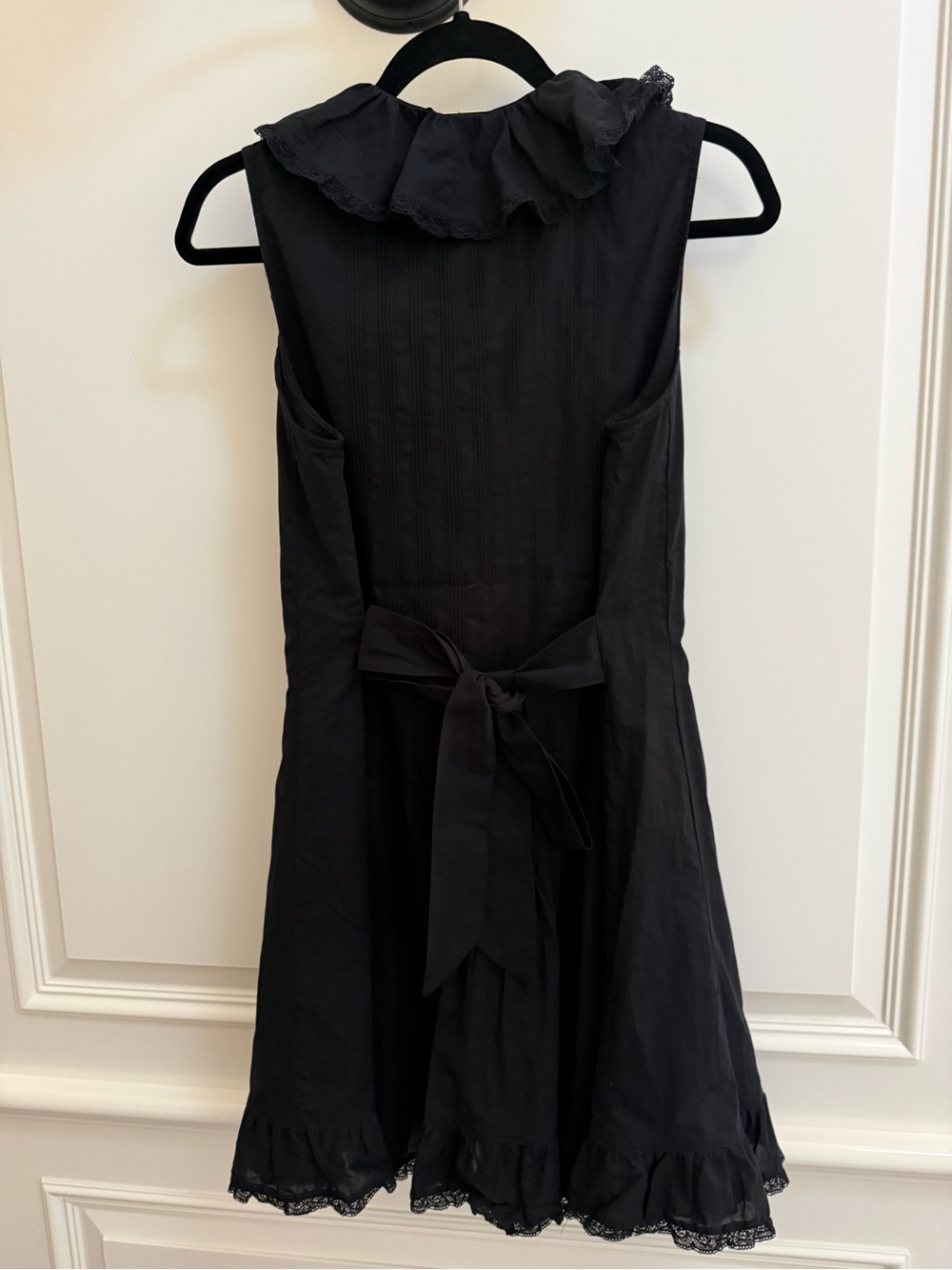 Magaschoni Ruffle Sleeveless Dress Black - Picture 5 of 9